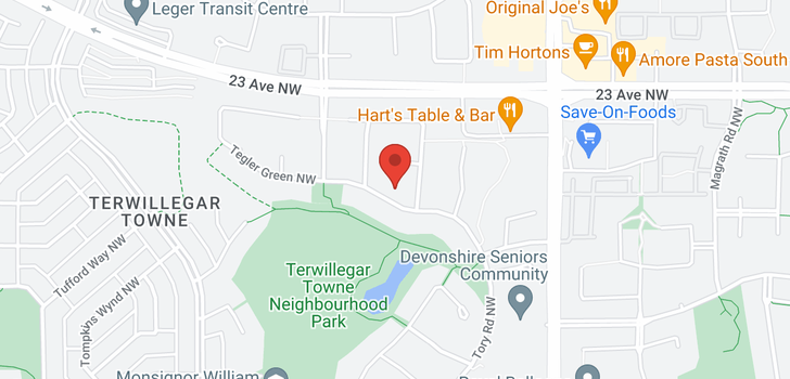 map of 1068 TORY RD NW